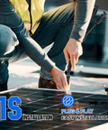 Person installing Two Pair Solar Connectors 30A Y Branch Parallel PV Adapter Cable Kit for Solar Panels on rooftop.