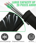 Archery Quiver For Back Or Hip Carry Adjustable Arrow Holder For Compound And Recurve Bows Lightweight Foldable Quiver with 20 arrows