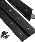 Heavy Duty 36 Inch Piano Hinges 0.047 Inch Thick Stainless Steel Black 2 Pack with screws for cabinets and toolboxes