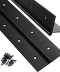 Two Pack Heavy Duty Piano Hinge 48 Inch By 2 Inch Actual 0 047 Thick 304 Stainless Steel Black Continuous Hinge parts with screws
