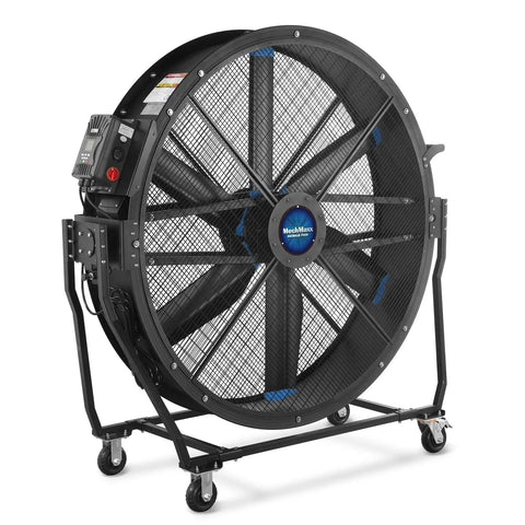 Heavy Duty Fifty Nine Inch Portable Industrial Floor Fan With Variable Speed Settings And Quick Tilt Rig For Warehouse Workshop Or Gym, side view