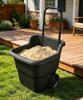 Heavy Duty 15 Gallon Rolling Garden Cart With Retractable Handle And 7 Inch Wheels For Outdoor Yard Work A Real Workhorse
