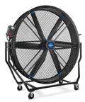 Built Tough 79 Inch Portable Industrial Fan With Pro Grade PMSM Motor Tiltable Mobile Floor Blower on a sturdy stand with wheels.