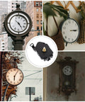 Clock Movement With Pendulum Silent No Tick Mute Mechanism Replacement Kit Black Plastic DIY Wall Clock Parts