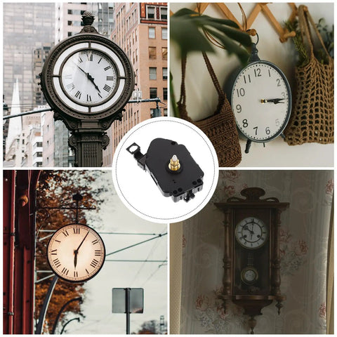 Clock Movement With Pendulum Silent No Tick Mute Mechanism Replacement Kit Black Plastic DIY Wall Clock Parts