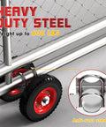 Heavy Duty Steel Gate Wheel With 8 Inch Rubber Rolling Carrier for Driveway Gates Fences and Metal Tube Gates close-up