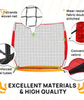 7x7 Ft Barricade Backstop Net for Baseball Softball Lacrosse Soccer Basketball Tennis, with reinforced metal tubes