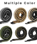 Two Point Paracord Rifle Sling With 39 To 50 Inch Adjustable Length 550 Paracord Built Tough Durable Outdoor Camo Brown Gear for Hunting Range Hiking and Field Use Ready To Go in multiple colors