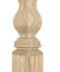 Top Shelf Unfinished Oak Corner Guard Forty Eight Inches Tall with ornate top detail for wall protection