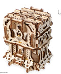 3D Puzzle Deck Box For Card Games That Holds Up To 120 Cards, Wooden Mechanical Kit For Adults, Perfect For Family Game Night And Tabletop RPGs, Easy To Assemble Storage Solution You Can Show Off, angled view
