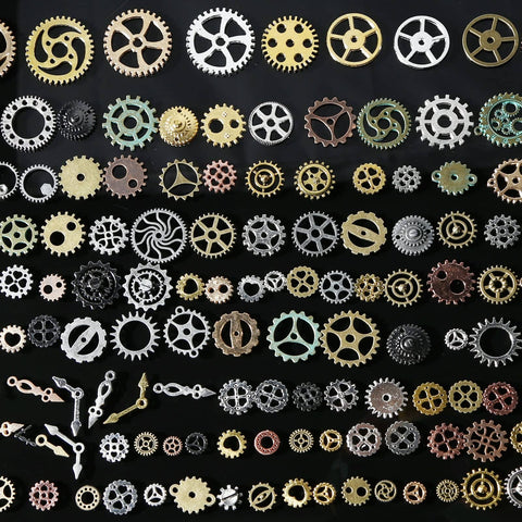 Steampunk Gear Charms 200g Set For Jewelry Making And Resin Crafts Mixed Color Antique Metal Cogs For DIY Pendants, Earrings, Bracelets, Cosplay And Crafting Supplies