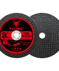 FOXBC 3-inch metal cutting disc for die grinder, 3/64 in thick, 3/8 in arbor; 2 discs shown