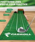Cool Indoor Outdoor Putting Mat With Automatic Ball Return Handcrafted Wood Base Crystal Velvet Surface Non Slip Back