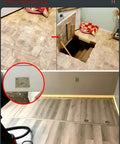 Application of 316 Stainless Steel Electrophoretic Black Hatch Ring Pull For Deck Hatch in a wooden floor setting, showing flush mount and screws.