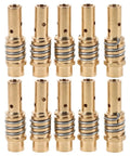 Hot Deal 10pcs Alloy Welding Torch Contact Tip Holder Diffuser Assembly For Mig Mag Guns in golden alloy material.