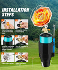 Installation steps for Portable Golf Cart Heater With Cup Holder And Gas Regulator, 6200 BTU Propane Heater for outdoor use