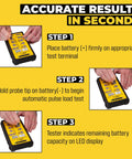 Beast Battery Tester Pro Pulse Load Checker For AA AAA C D 9V Lithium And Button Cells Tests 40 Plus Battery Types In Seconds LED Charge Display Carry Case USA Made in use