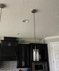 3 Pack Clear Glass Vintage Pendant Lights With Brushed Nickel Finish For Kitchen Island Sleek Modern Glass Ceiling Hanging Lights For Dining Room Kitchen Bar Area