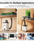 Low Noise Laser Fume Extractor For 10 To 40W Engravers with flexible hose for diverse workshop setups