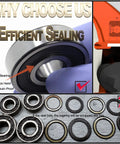 6200RS ball bearing 10x30x9 mm, shielded metal race; front close-up and multiple bearings in a 4-pack