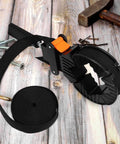 Right Angle Woodworking Clamp With Strong Clamping Power Precise Positioning Frame Holder with strap on wooden surface