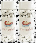 Big Edible Candy Eyeballs 10 Mm For Bold Decorating Pack Of 2 Jars 3 Oz Each Total 6 Oz displayed with white candy eyeballs