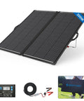 Portable 200W Solar Panel Kit Foldable Monocrystalline Suitcase With 20A Waterproof Charge Controller And Plug And Play Battery Charger
