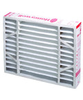 Ultra Efficiency Air Cleaning Filter 20 By 25 Inch MERV 11 Replacement Media For HVAC Systems, showing pleated white filter in frame