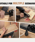 Dead Accurate Miter Gauge For Table Saws With 36 Inch Extended Fence and Full Range Locking Negative 70 To Positive 70 Degrees used for precise cuts.