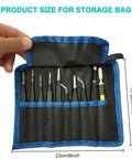 All In One 10 Piece Pro Grade Precision Tweezers Set With Pry Tool, ESD Safe Stainless Steel Kit With Case in open view