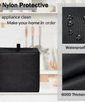 Heavy Duty Waterproof Coffee Maker Cover Fits K Elite and Hamilton Beach 12 Cup Machines, Dustproof Protective Lid, Black