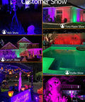 Color Solar Spot Lights Outdoor Waterproof RGB LED 7 Color Auto Changing Landscape Spotlight setup for garden and pool lighting