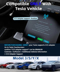 Image showing Tesla vehicles with a touchscreen displaying CCS adapter support for Ccs To J1772 Adapter Knock Your Socks Off For Tesla Cybertruck Dropping Blazing Fast Two Hundred Fifty Amp Juice Compatible With Model Three Y S X Public Charging Stations.