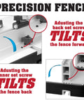 Precision fence adjusting screws demonstration for Deluxe Drill Press Table With Precision Tilt Adjustable Fence System Aluminum Hold Downs Flip Stop And Mounting Hardware For Floor Or Bench Top Drill Presses That Instantly Upgrades Any Setup