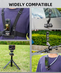 Magnetic Quick Release Base For Insta360 X5 And Ace Pro Series in various setups showing versatility and aluminum alloy construction with mounts.