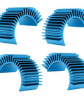 4 Piece Aluminum RC Motor Heatsink Set For 540 550 Motors Cooling Heat Sink Fins For Brushed And Brushless RC Cars And Trucks Blue