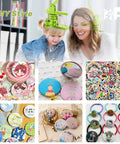 DIY Button Badge Maker Kit 3 In 1 Press With 1 Inch, 1.25 Inch, And 2.25 Inch Molds shown with multiple custom badges