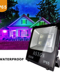 RGB LED Flood Lights For Indoor And Outdoor Decor With Remote Control Waterproof Color Changing Wall Washer 200W 16 Color Modes