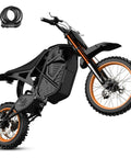 Electric Dirt Bike For Teens And Adults With 3500W Peak Power 38 To 46 Mph Top Speed 53 Mile Range 48 Volt 23Ah Battery Mid Drive Motor Hydraulic Dual Shock Absorbers Orange And Black With Lock For Off Road Thrill Seekers, black and orange