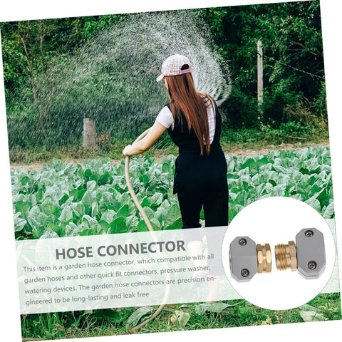Premium 3 Sets Hose Repair Kit With Aluminium Alloy Weatherproof Garden Water Connector Fittings That Snap On Easy To Stop Leaks And Boost Pressure For Flexible Watering Equipment Like A Boss, gray snap-fit hose connector in garden use