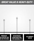 Replacement Sim Screen For Golf Simulator Enclosure 12 By 9 Foot Not Compatible With Other Brands High Clarity Durable Screen