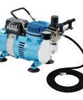 Airbrush Kit With Pro Grade High Performance Air Compressor TC-320 1/5 HP Cool Runner II Dual Fan Regulator Water Trap Holder