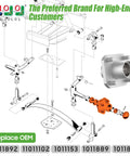 Diagram of front wheel hub assembly kit for Club Car DS golf cart 1974-2003, 2 pack, showing aluminum hub with bearings