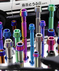Colorful Titanium M4 Socket Head Cap Screws Set for Bike Stem 6Al4V Grade 5 Lightweight Bolts Display