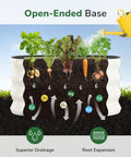 Cross-section view of a 2x2x1 ft round galvanized raised garden bed with superior drainage, promoting root expansion.