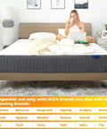 Hella Solid Galvanized Steel Bed Frame Mounting Plates Replacement And Rustproof Short Screws For Heavy Duty Furniture Assembly and Secure Bedroom Repairs That Stay Locked, woman relaxing on mattress.