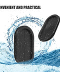 4 Pack Black Rubber Grommets Hole Plug Kit For Wire Protection And Dustproof Sealing Easily Cuttable Oval Wire Gasket For Through Frame Or Sheet Metal Weatherproof Cable Grommet Set, black oval grommets with water splash