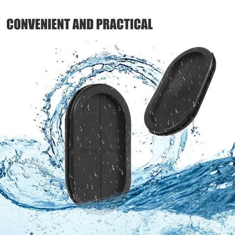 4 Pack Black Rubber Grommets Hole Plug Kit For Wire Protection And Dustproof Sealing Easily Cuttable Oval Wire Gasket For Through Frame Or Sheet Metal Weatherproof Cable Grommet Set, black oval grommets with water splash