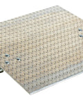 Heavy Duty Aluminum Hand Truck Dock Plate 36 By 24 Inch Pro Grade Loading Ramp side view with textured surface and handles.
