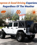 Jeep Wrangler with Replacement Soft Top Kit for 2010 2017 2 Door, Tinted Rear Windows, Black Diamond Fabric, Installed Outdoors